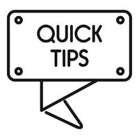 Quick tips icon outline vector. Advice trip vector