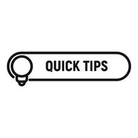 Flash tip icon outline vector. Quick trick vector