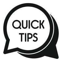 Info tip icon simple vector. Quick trick vector