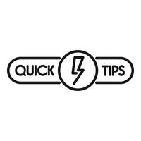 Mark tip icon outline vector. Trick info vector