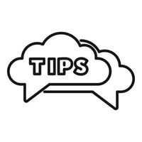 Tips icon outline vector. Idea advice vector