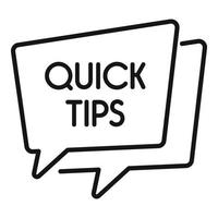 Top tip icon outline vector. Quick trick vector