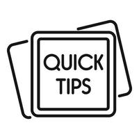 Quick suggestion icon outline vector. Advice idea vector