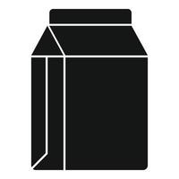 vector simple de icono de residuos de paquete de papel. reciclaje de basura