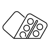 Pill blister waste icon outline vector. Trash garbage vector