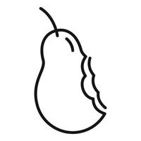 Pear waste icon outline vector. Trash food vector