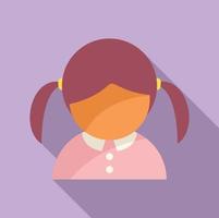 Girl age icon flat vector. Child generation vector