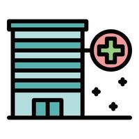 Medical center icon color outline vector