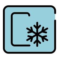 Sign celsius snowflake icon color outline vector