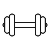 Dumbbell icon outline vector. Food diet vector