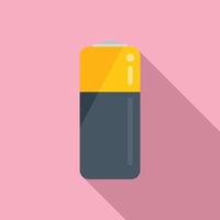 Battery waste icon flat vector. Garbage recycle vector