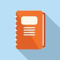 Notebook database icon flat vector. Customer data vector