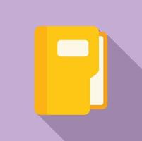 Folder icon flat vector. Crm database vector