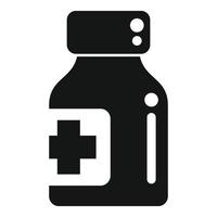 vector simple de icono de píldoras médicas. comida dietetica