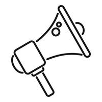 Megaphone database icon outline vector. Customer data vector