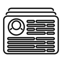 Newspaper client icon outline vector. Platform system vector