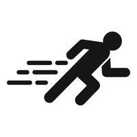Running man icon simple vector. Loss health vector