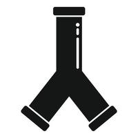 Pipe triangle icon simple vector. Steel system vector