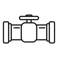 Pipe tap icon outline vector. Pipeline drain vector