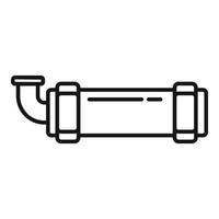 Small pipe connector icon outline vector. Valve drain vector