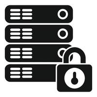 Locked data server icon simple vector. Platform system vector