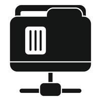 Folder system icon simple vector. Crm data vector