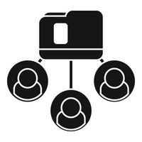 Network database icon simple vector. Platform system vector