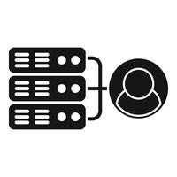 Server client icon simple vector. Platform system vector