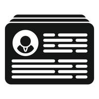 icono de cliente de periódico vector simple. sistema de plataforma