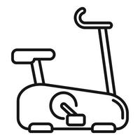 vector de contorno de icono de bicicleta de ejercicio. deporte saludable
