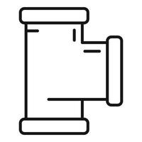 Plumb pipe icon outline vector. Steel system vector