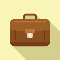 Client briefcase icon flat vector. Platform system vector