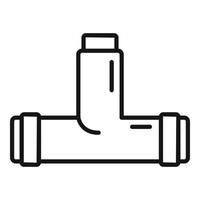 Pipe connection icon outline vector. Industrial flange vector