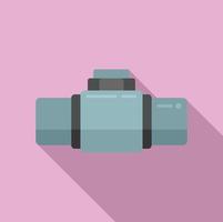 Metal pipe icon flat vector. Water tube vector