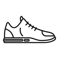 vector de contorno de icono de zapatos deportivos. ejercicio físico