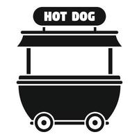 Bakery stand icon simple vector. Hot dog cart vector