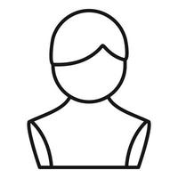 Haircut wig icon outline vector. Long head vector