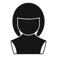 Long wig icon simple vector. Head fashion vector