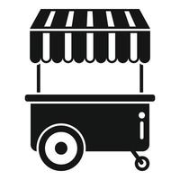 Snack cart icon simple vector. Market shop vector