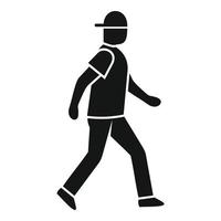 icono de caminar saludable vector simple. gimnasio activo