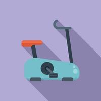 Exercise bike icon flat vector. Healthy sport vector