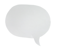 Paper bubble text in oval shape. Bubble speech in white crumpled paper texture. png