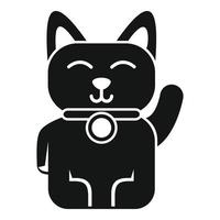 Maneki lucky cat icon simple vector. Japan fortune vector