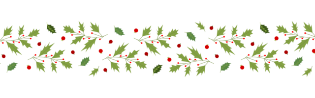 motif de feuilles et de fleurs pour la décoration de noël png