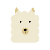 carino alpaca personaggio illustrazione design png