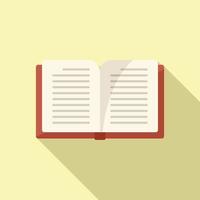 vector plano de icono de libro de lectura. estudio en línea