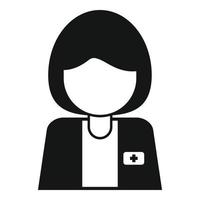 Woman physical therapist icon simple vector. Hospital doctor vector