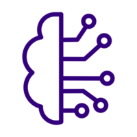 diseño de iconos cerebrales para el tema de la tecnología de inteligencia artificial png