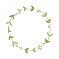 Round wreath frames illustration png