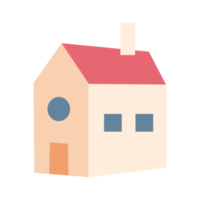 pequena casa em ilustração de design plano png